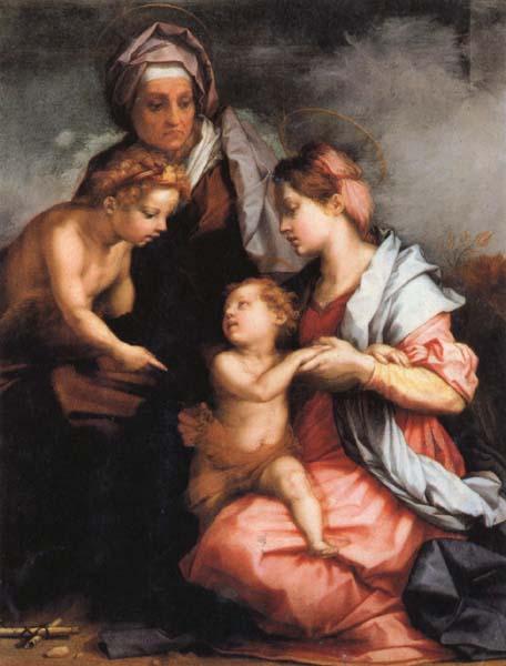 Andrea del Sarto Madonna and Child wiht SS.Elizabeth and the Young john oil painting picture